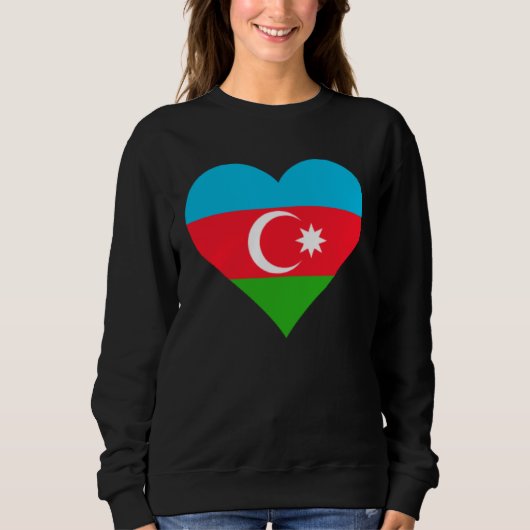 Azerbaijan Flag Heart Azerbaijan  Love Azerbaijan Trui (Voorkant)