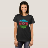 Azerbaijan Flag Sunflower Azerbaijani Roots Proud  T-shirt (Voorkant volledig)