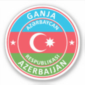 Azerbaijan, Ganja Sticker (Voorkant)