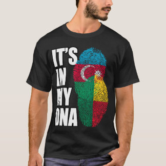 Azerbeidzjaans en Beninese mix DNA vlag erfgoed T-shirt