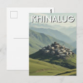 Azerbeidzjaans Khinalug-bergdorp Briefkaart (Voorkant / Achterkant)