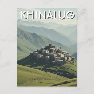 Azerbeidzjaans Khinalug-bergdorp Briefkaart