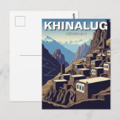 Azerbeidzjaans Khinalug-bergdorp Briefkaart (Voorkant / Achterkant)