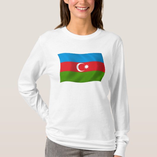 Azerbeidzjaans Vlag Shirt (Voorkant)