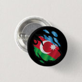 Azerbeidzjaanse Gescheurde Vlag Ronde Button 3,2 Cm (Voorkant /achterkant)