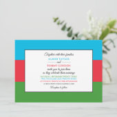 Azerbeidzjaanse vlag, Azerbeidzjan bruiloft Kaart (Staand voorkant)