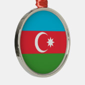 Azerbeidzjaanse vlag (Azerbeidzjan) Metalen Ornament (Rechts)
