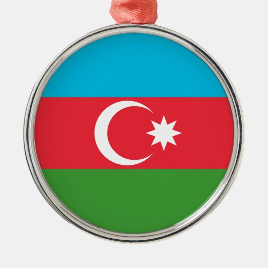 Azerbeidzjaanse vlag (Azerbeidzjan) Metalen Ornament (Voorkant)