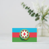 Azerbeidzjaanse vlag en nationaal embleem, Azerbei Visitekaartje (Staand voorkant)
