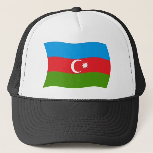 Azerbeidzjaanse vlag hoed trucker pet (Voorkant)