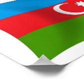 Azerbeidzjaanse Vlag Poster Print (Hoek)