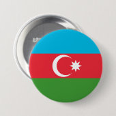 Azerbeidzjaanse vlag ronde button 7,6 cm (Voorkant /achterkant)