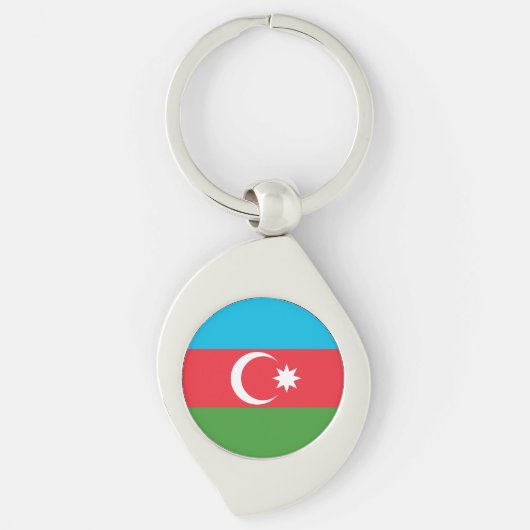 Azerbeidzjaanse vlag sleutelhanger (Voorkant)