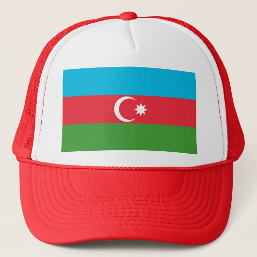 Azerbeidzjaanse vlag trucker pet (Voorkant)