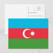 Azerbeidzjaanse vlag, vlag van Azerbeidzjan Briefkaart (Voorkant / Achterkant)