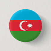 Azerbeidzjaanse vlag, vlag van Azerbeidzjan Ronde Button 3,2 Cm (Voorkant)