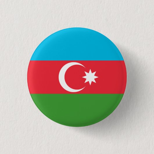 Azerbeidzjaanse vlag, vlag van Azerbeidzjan Ronde Button 3,2 Cm (Voorkant)
