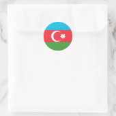 Azerbeidzjaanse vlag, vlag van Azerbeidzjan Ronde Sticker (Tas)