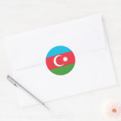 Azerbeidzjaanse vlag, vlag van Azerbeidzjan Ronde Sticker (Envelop)
