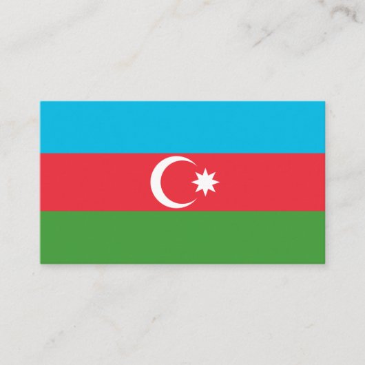 Azerbeidzjaanse vlag, vlag van Azerbeidzjan Visitekaartje (Voorkant)