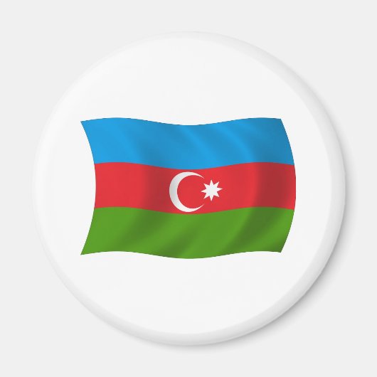 Azerbeidzjaanse vlagmagneet magneet (Voorkant)