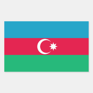 Azerbeidzjan/Azerbeidzjaanse vlag Rechthoekige Sticker