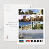 Azerbeidzjan - Bakoe - I Love - Briefkaart (Voorkant / Achterkant)