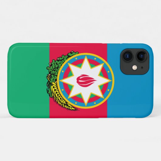 Azerbeidzjan embleem Case-Mate iPhone case (Achterkant (horizontaal))