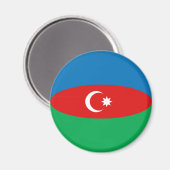 Azerbeidzjan Fisheye Vlag Magneet (Voorkant / Achterkant)