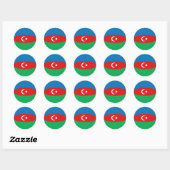 Azerbeidzjan Fisheye Vlag Sticker (Vel)
