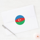 Azerbeidzjan Fisheye Vlag Sticker (Envelop)