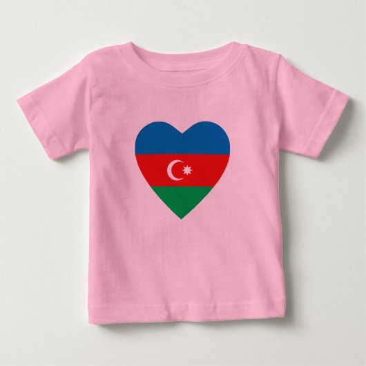 Azerbeidzjan Flag Hart T-shirt (Voorkant)