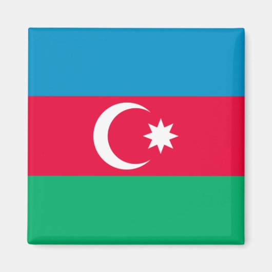 Azerbeidzjan Flag Magnet (Voorkant)