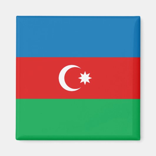 Azerbeidzjan Flag Magnet (Voorkant)
