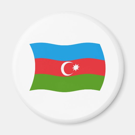 Azerbeidzjan Flag Magnet (Voorkant)