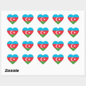 Azerbeidzjan Flag Splendid Patriotic Hart Sticker (Vel)