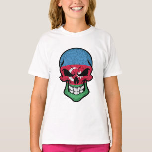 Azerbeidzjan glimlachen schedelvlag t-shirt