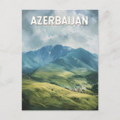 Azerbeidzjan Illustratie Reizen Art Vintage Briefkaart (Voorkant)