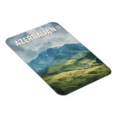 Azerbeidzjan Illustratie Reizen Art Vintage Magneet (Rechterzijde)