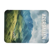 Azerbeidzjan Illustratie Reizen Art Vintage Magneet (Horizontaal)