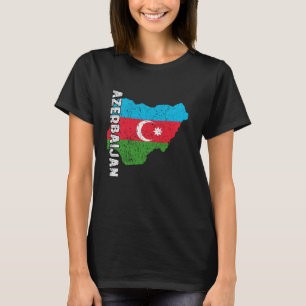 Azerbeidzjan kaart Azerbeidzjaanse roots Azerbeid T-shirt