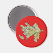 Azerbeidzjan Kaartmagneet Magneet (Voorkant / Achterkant)