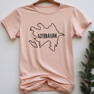 Azerbeidzjan Landkaart Shirt Azerbeidzjaans T-shir