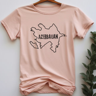 Azerbeidzjan Landkaart Shirt Azerbeidzjaans T-shir
