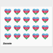 Azerbeidzjan liefde vlag trots hart sticker (Vel)