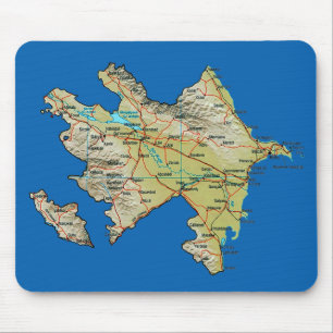 Azerbeidzjan Map Mousepad Muismat