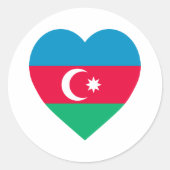 Azerbeidzjan Markthart Ronde Sticker (Voorkant)
