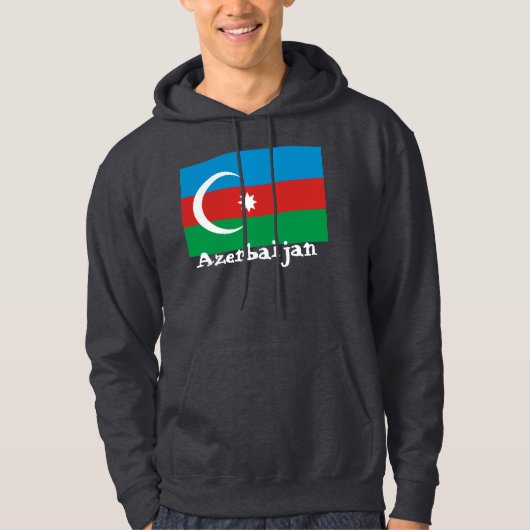 Azerbeidzjan met vlag hoodie (Voorkant)