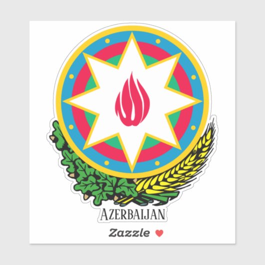 Azerbeidzjan nationaal wapenschild sticker (Vel)