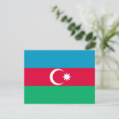 Azerbeidzjan nationale vlag briefkaart (Staand voorkant)